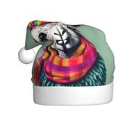 EdsfFehs Cappello natalizio con stampa di lama in sciarpa, copricapo per le vacanze per Capodanno, feste di Natale, decorazioni cosplay