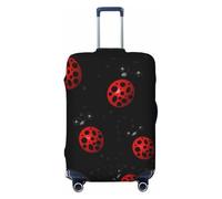 EdsfFehs Copertura per bagagli con stampa di coccinelle artistiche, alla moda, lavabile, resistente ai graffi, Nero , XL