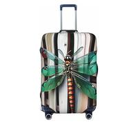 EdsfFehs Copertura per bagagli con stampa di libellula, alla moda, lavabile, resistente ai graffi, Nero , L