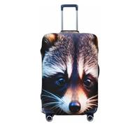 EdsfFehs Copertura per bagagli con stampa di un piccolo procione, protezione per valigia alla moda, lavabile, resistente ai graffi, Nero , S