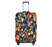 EdsfFehs Copertura per bagagli con stampa hippie, alla moda, lavabile, resistente ai graffi, Nero , S