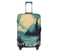 EdsfFehs Copertura per bagagli con stampa "Not All Who Wander are Lost 1", alla moda, lavabile, resistente ai graffi, Nero , L