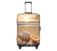 EdsfFehs Copertura per bagagli con stampa paesaggio sulla spiaggia, alla moda, lavabile, resistente ai graffi, Nero , L