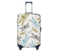 EdsfFehs Copertura per bagagli semplice con stampa libellula, protezione per valigie alla moda, lavabile, resistente ai graffi, Nero , L