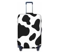 EdsfFehs Copertura per valigia con stampa a pois di mucca, lavabile, leggera, alla moda per una facile identificazione, Nero , S