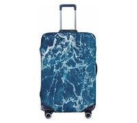 EdsfFehs Copertura per valigia con stampa a tema oceano tropicale, lavabile, leggera, alla moda per una facile identificazione, Nero , L
