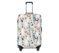 EdsfFehs Copertura per valigia con stampa di cactus, lavabile, leggera, alla moda per una facile identificazione, Nero , XL