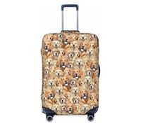 EdsfFehs Copertura per valigia con stampa di cani Labrador Retriever, lavabile, leggera, alla moda per una facile identificazione, Nero , S