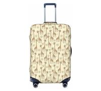 EdsfFehs Copertura per valigia con stampa di giraffe disegnate a mano, lavabile, leggera, alla moda per una facile identificazione, Nero , S