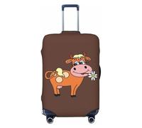 EdsfFehs Copertura per valigia con stampa di mucca, lavabile, leggera, alla moda per una facile identificazione, Nero , S