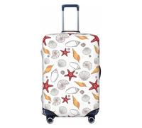 EdsfFehs Copertura per valigia con stampa di stelle marine, lavabile, leggera, alla moda per una facile identificazione, Nero , XL