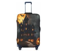 EdsfFehs Copertura per valigia con stampa horror di Halloween, lavabile, leggera, alla moda per una facile identificazione, Nero , L