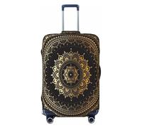 EdsfFehs Copertura per valigia con stampa mandala, lavabile, leggera, alla moda per una facile identificazione, Nero , M