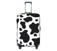 EdsfFehs Copertura per valigia con stampa mucca bianca e nera, lavabile, leggera, alla moda per una facile identificazione, Nero , M