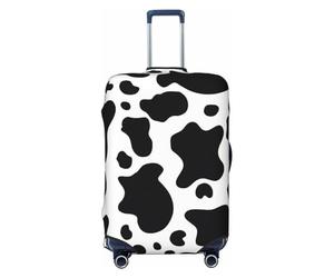 EdsfFehs Copertura per valigia con stampa mucca bianca e nera, lavabile, leggera, alla moda per una facile identificazione, Nero , L