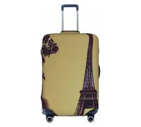 EdsfFehs Copertura per valigia con stampa Torre Eiffel Parigi, lavabile, leggera, alla moda per una facile identificazione, Nero , L