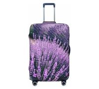 EdsfFehs Copertura per valigia con stampa viola lavanda, lavabile, leggera, alla moda per una facile identificazione, Nero , XL
