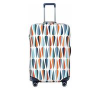 EdsfFehs Copertura per valigia moderna in stile retrò con stampa a forma di goccia, lavabile, leggera, alla moda per una facile identificazione, Nero , L