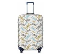 EdsfFehs Copertura per valigia semplice con libellula, lavabile, leggera, alla moda per una facile identificazione, Nero , L