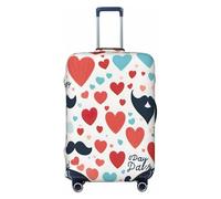 EdsfFehs Copribagagli per la festa del papà, con scritta "Love Dad", alla moda, lavabile, resistente ai graffi, Nero , L