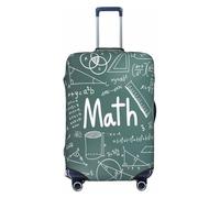 EdsfFehs Cover per valigia con stampa di parole e lezioni di matematica, lavabile, leggera, alla moda per una facile identificazione, Nero , XL