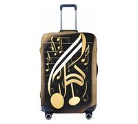 EdsfFehs Custodia per valigia con stampa musicale 1, lavabile, leggera, alla moda per una facile identificazione, Nero , XL