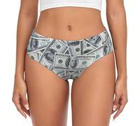 EdsfFehs Divertente slip da donna con stampa di soldi, comodi, traspiranti, leggeri, sportivi e per tutti i giorni, Nero , 4XL