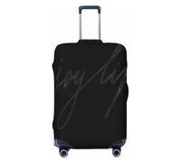 EdsfFehs Enjoy Life - Copribagagli con testo nero scritto a mano, alla moda, lavabile, resistente ai graffi, Nero , M