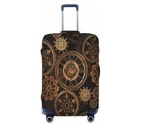 EdsfFehs Gears Clock Bronze Century Print valigia cover,lavabile leggero moda per una facile identificazione, Nero , S