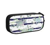 EdsfFehs Grande capacità a righe succulente stampa doppio strato cerniera matita caso, multi scomparto portatile, Nero , Taglia unica, Set di zaini per la scuola