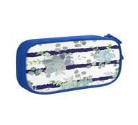 EdsfFehs Grande capacità a righe succulente stampa doppio strato cerniera matita caso, multi scomparto portatile, Blu, Taglia unica, Set di zaini per la scuola