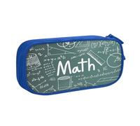 EdsfFehs Grande capacità formule forme teoria lezione di matematica stampa parola doppio strato cerniera astuccio portamatite, multi scomparto portatile, Blu, Taglia unica, Set di zaini per la scuola
