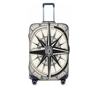 EdsfFehs Law of The Compass Navigation 1 - Copribagagli con stampa, alla moda, lavabile, resistente ai graffi, Nero , L