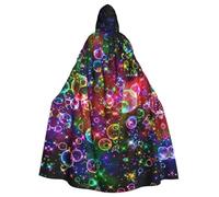 EdsfFehs Mantello con cappuccio unisex per adulti, con stampa a bolle, mantello intero, accessorio per costumi di carnevale e cosplay