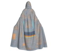EdsfFehs Mantello con cappuccio unisex per adulti, con stampa di codice di programmazione, mantello intero, accessorio per costumi di carnevale e cosplay