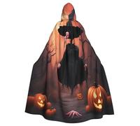 EdsfFehs Mantello unisex per Halloween, con stampa di fenicotteri, cappello da strega con cappuccio, costume per cosplay, feste, carnevale, eventi a tema