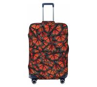 EdsfFehs Monarch Butterflies Print - Copertura per valigia, alla moda, lavabile, resistente ai graffi, Nero , XL