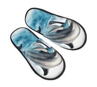 EdsfFehs Morbide pantofole con stampa delfino che ti guardano, calde e accoglienti, scarpe casual da casa per uomini e donne