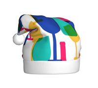 EdsfFehs Occhiali da cocktail e bottiglie di vino stampa cappello di Natale, copricapo per le vacanze per Capodanno, festa di Natale, decorazioni cosplay