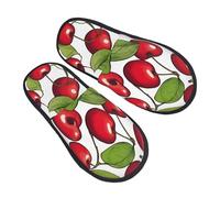 EdsfFehs Pantofole morbide e graziose con stampa di ciliegie rosse, calde e accoglienti, scarpe casual per uomini e donne