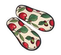 EdsfFehs Pantofole morbide e graziose con stampa di ciliegie rosse, calde e accoglienti, scarpe casual per uomini e donne