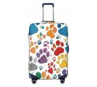 EdsfFehs Paw Prints Art 1 - Copribagagli alla moda, lavabile, resistente ai graffi, Nero , XL