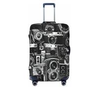 EdsfFehs Retro Cool Camera Collection Stampa Bagagli, Moda Valigia Protector Lavabile Resistente ai Graffi, Nero , S