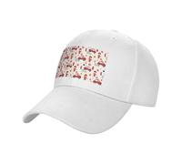 EdsfFehs Simpatico berretto da baseball con stampa pompiere, unisex, in cotone, cappello regolabile per abbigliamento casual quotidiano all'aperto, bianco, Taglia unica