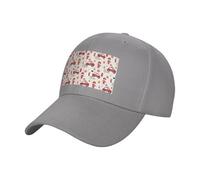 EdsfFehs Simpatico berretto da baseball con stampa pompiere, unisex, in cotone, cappello regolabile per abbigliamento casual quotidiano all'aperto, grigio, Taglia unica