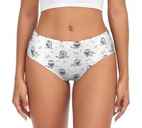 EdsfFehs Slip da donna con stampa di rami di albero con gufo, comodi, traspiranti, leggeri, sportivi e per tutti i giorni, Nero , 4XL