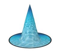 EdsfFehs Tranquil Underwater Scenery Print Halloween Hat,Copricapo mago a tesa larga divertente appuntita,Forniture per festival pieghevoli