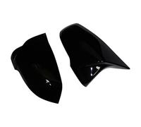 EDSXWUN Calotte Specchietti Auto Compatibile con BMW per Serie 1 F40 2019 2020 2021 2 Pezzi Nero Lucido Laterale per Parafango Modificato Specchietto Retrovisore Copri-ricambi Auto(Bright Black)