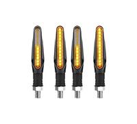 EDSXWUN Lampada Indicatori Moto Indicatori di Direzione Universali per Motociclette Indicatori di Direzione Ambra Lampeggiante Indicatori di Direzione Scorrevoli Luci Lampeggianti per Motociclette