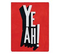Edu Barba Yeah - Stampa su tela, 40 x 50 cm, in poliestere, multicolore, 40 x 50 x 3,2 cm